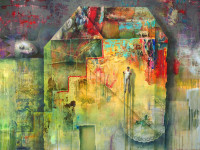 Mario Gómez, Otro dios, óleo sobre tela, 140 x 185 cm., 2024